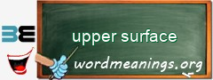 WordMeaning blackboard for upper surface